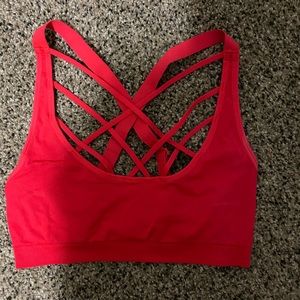 Victoria’s Secret Red Strappy Sports Bra